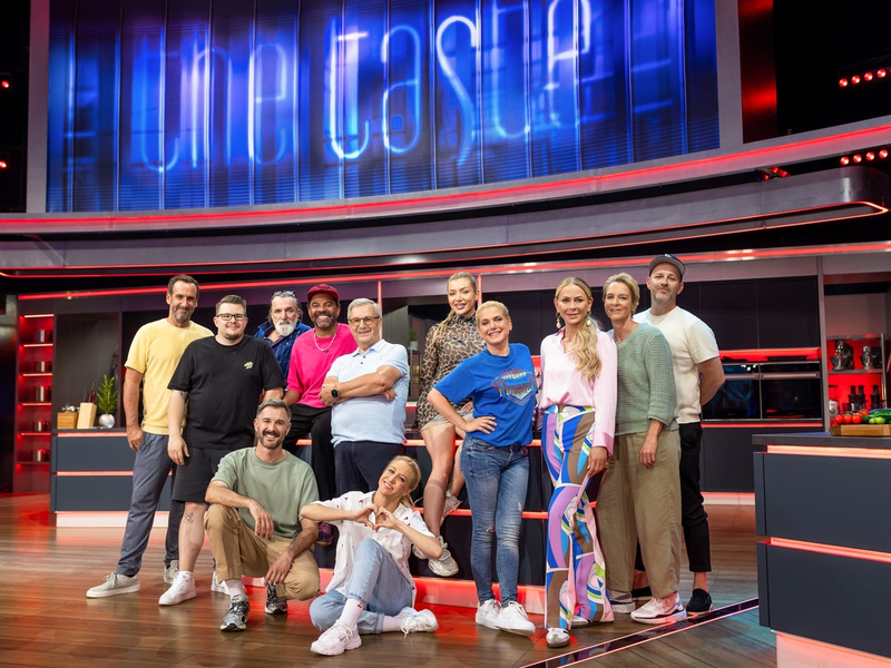 Elmar Paulke Paul Schütz Andreas Hoppe Simon Pearce Jan Hofer Melody Haase Jeanette Biedermann Jenny Elvers Martina Voss-Tecklenburg Ben Blümel Jochen Schropp Kathrin Menzinger Promi Taste - Foto: Joyn/Benedikt Müller, presseportal.de