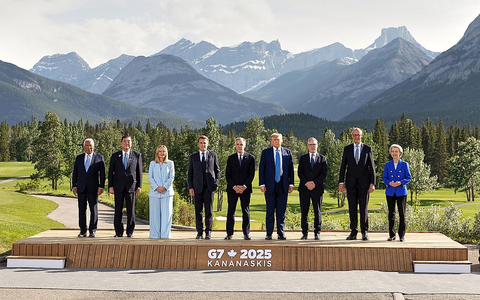 G7-Familienfoto am 16.06.2025 - Foto: Government of Canada,  Text: über dts Nachrichtenagentur