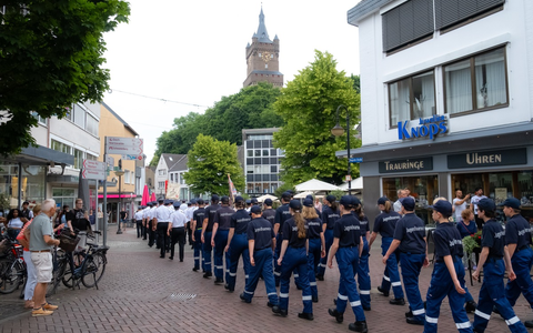 FW-KLE: Stadtfeuerwehrfest / 125 Jahre Löschzug Kleve und Musikzug - Foto: presseportal.de