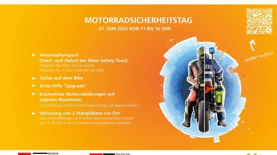 POL-NOM: Gemeinsame Pressemitteilung der Polizeiinspektionen Göttingen und Northeim sowie der Polizeidirektion Göttingen anlässlich des Motorradsicherheitstages am 21. Juni 2025 in Osterode am Harz - Bild: presseportal.de