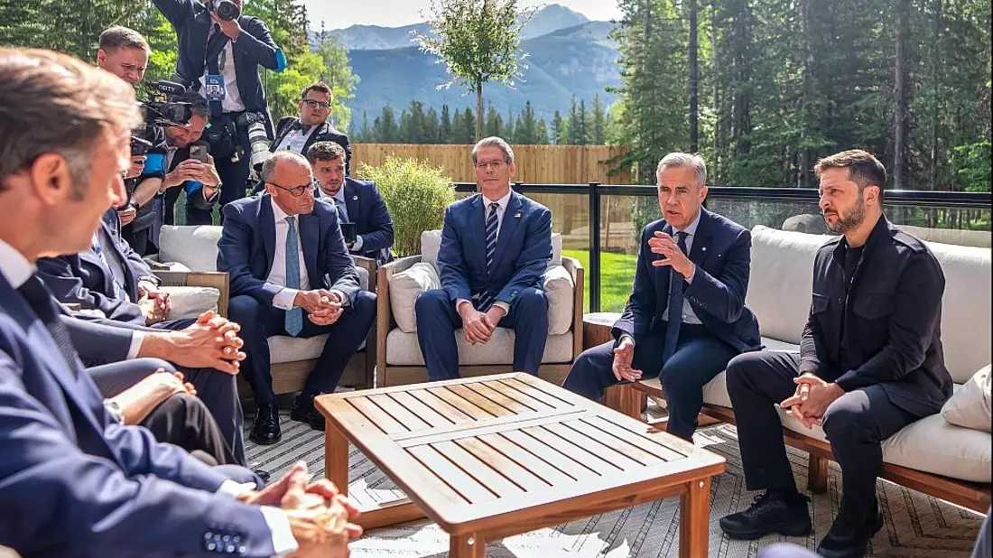 G7 treffen mit Selenskyj zusammen am 17.06.2025 - Bild: Michael Kappeler/Pool,  Text: über dts Nachrichtenagentur