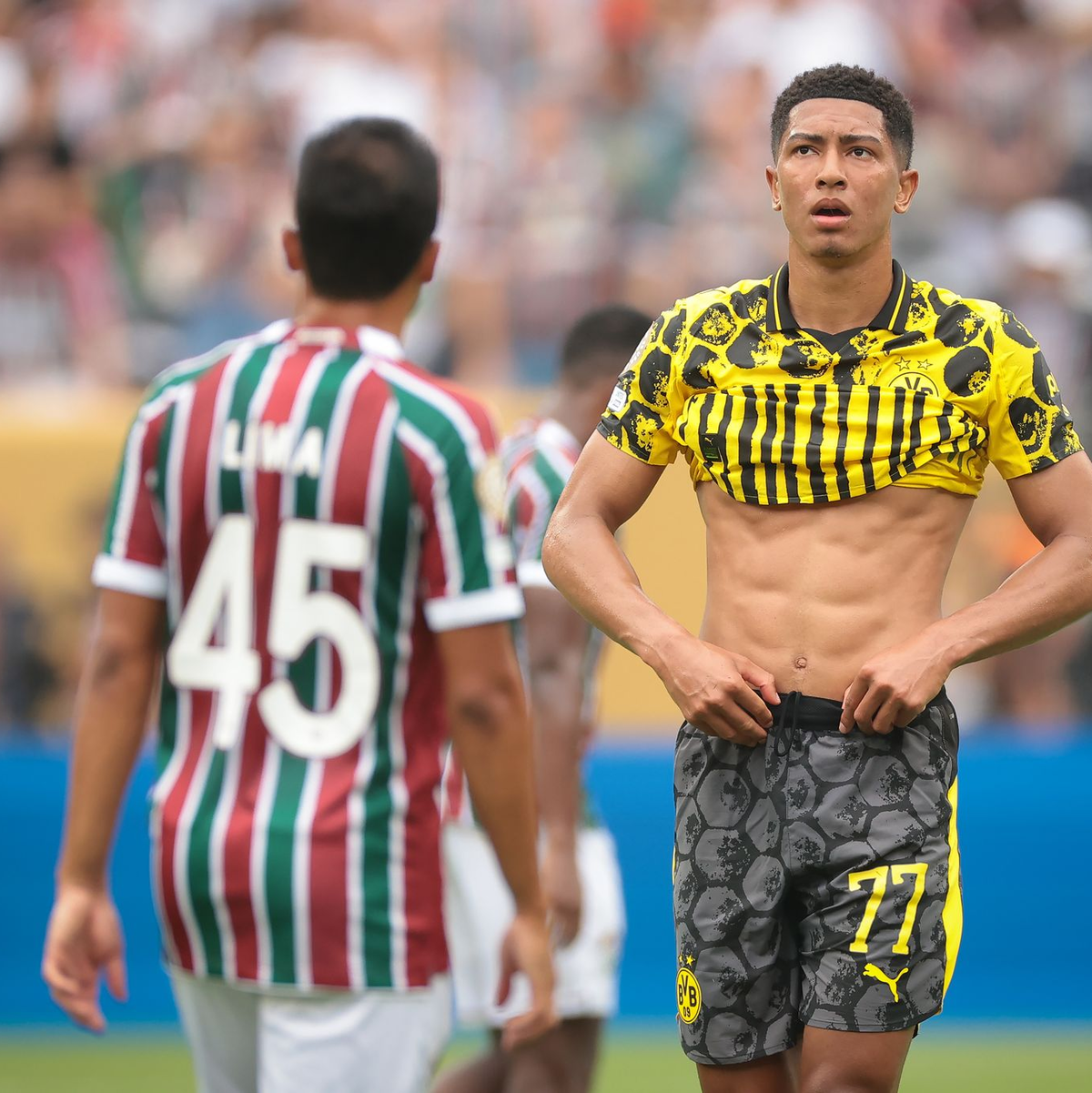 Jobe Bellingham konnte nach seiner Einwechslung wenig bewirken - Foto: Jonathan Moscrop/CSM via ZUMA Press Wire/dpa