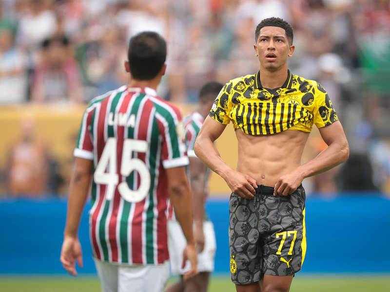 Jobe Bellingham konnte nach seiner Einwechslung wenig bewirken - Foto: Jonathan Moscrop/CSM via ZUMA Press Wire/dpa