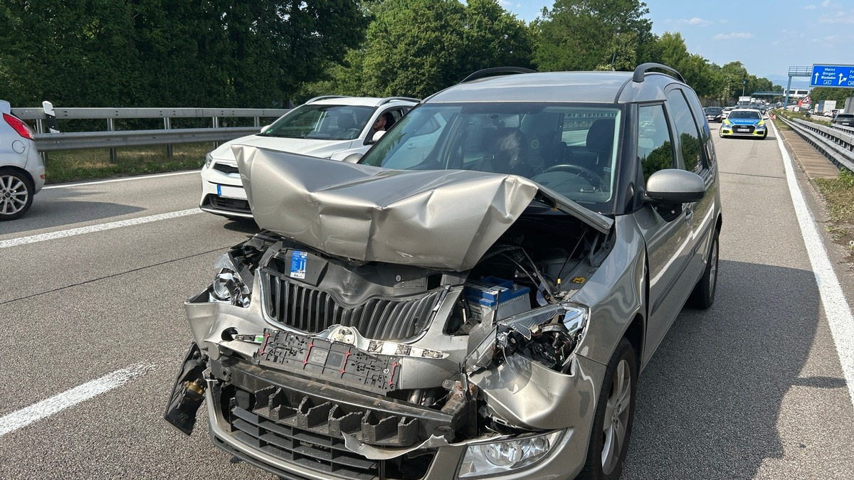 POL-VDMZ: Auffahrunfall auf der BAB63 mit einer verletzten Person - Foto: presseportal.de