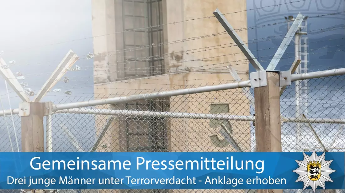LKA-BW: Gemeinsame Pressemitteilung der Staatsanwaltschaft Karlsruhe und des Landeskriminalamts Baden-Württemberg: Anklageerhebung gegen zwei mutmaßliche IS-Sympathisanten sowie weiteren Unterstützer - Bild: presseportal.de
