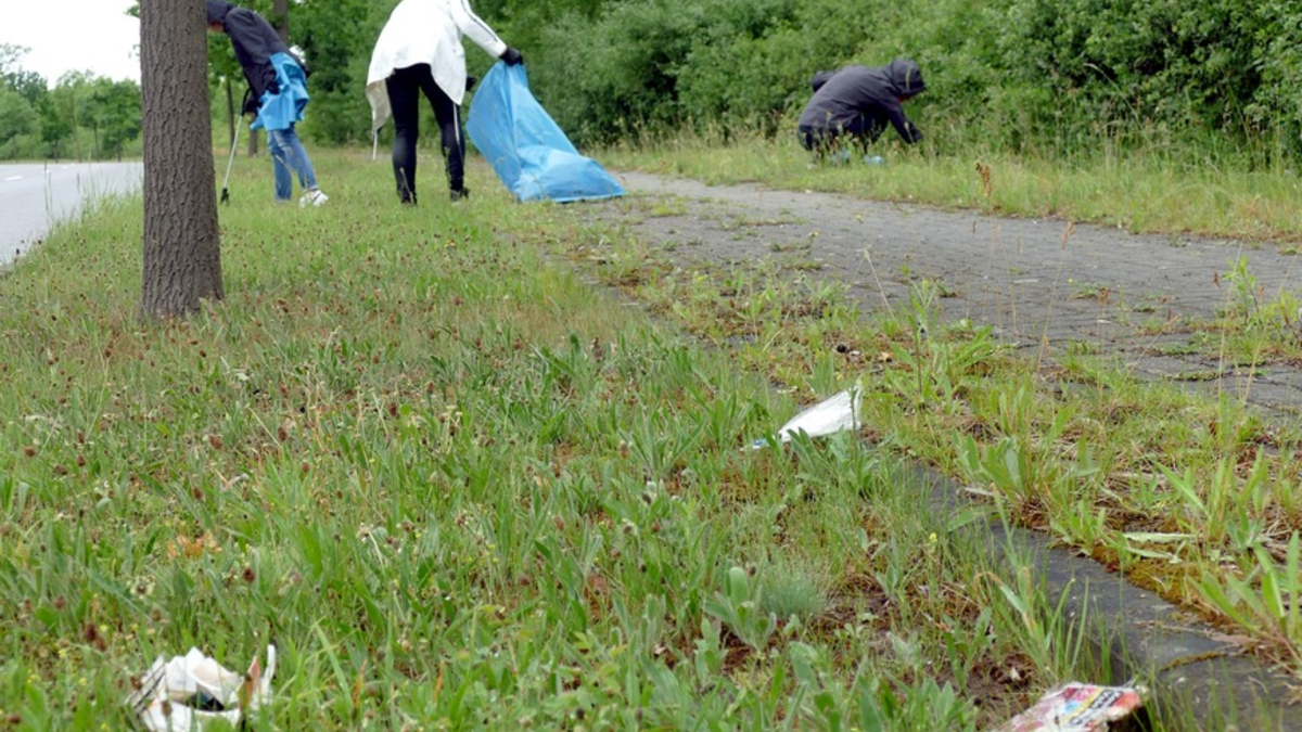 HZA-MD: Müllsammelaktion zum Tag der Umwelt beim Hauptzollamt Magdeburg / Zoll in Sachsen-Anhalt setzt ein Zeichen für den Umweltschutz - Foto: presseportal.de