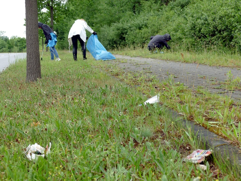 HZA-MD: Müllsammelaktion zum Tag der Umwelt beim Hauptzollamt Magdeburg / Zoll in Sachsen-Anhalt setzt ein Zeichen für den Umweltschutz - Foto: presseportal.de