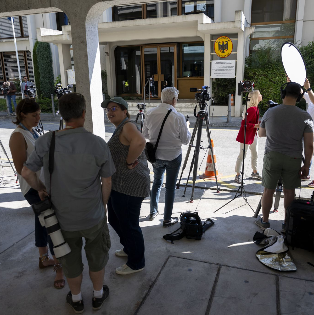Die Europäer versuchen in Genf den Konflikt auf diplomatische Weise beizulegen.  - Foto: Martial Trezzini/KEYSTONE/dpa