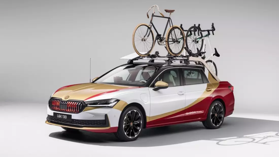 Škoda L&K 130: Azubi Car Nr. 10 feiert 130 Jahre Škoda und seine enge Verbindung zum Radsport - Bild: presseportal.de