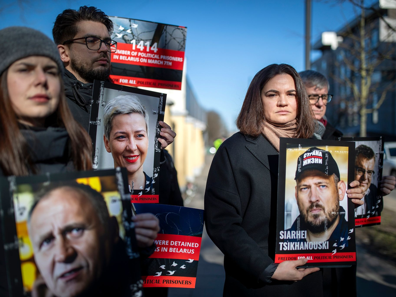 Jahrelang hat die belarussische Oppositionsführerin Swetlana Tichanowskaja für die Freilassung ihres Ehemanns Sergej Tichanowski gekämpft. (Archivbild) - Foto: Mindaugas Kulbis/AP/dpa