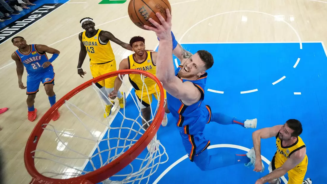 Isaiah Hartenstein und die Oklahoma City Thunder flogen am Ende zum Titel. - Bild: Kyle Terada/Pool IMAGN Images/AP/dpa