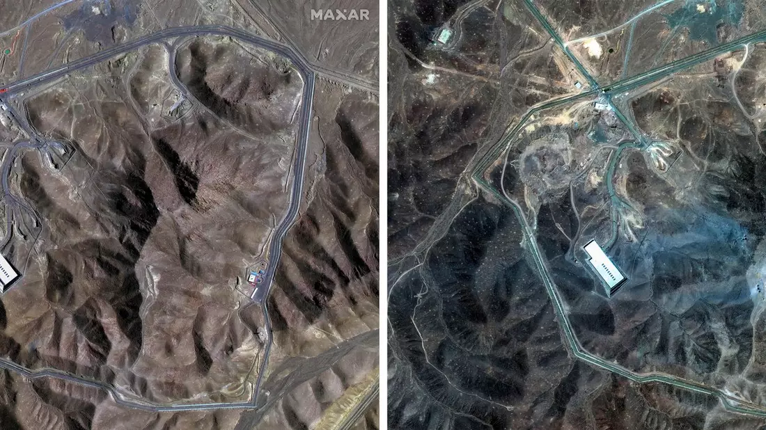 Trump behauptet, die Schäden an Irans Atomanlagen seien «monumental».  - Bild: Uncredited/Maxar Technologies via AP/dpa