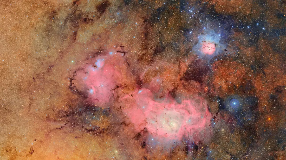 Eines der ersten Bilder zeigt den Trifidnebel. - Bild: ---/NSF-DOE Vera C. Rubin Observatory /dpa