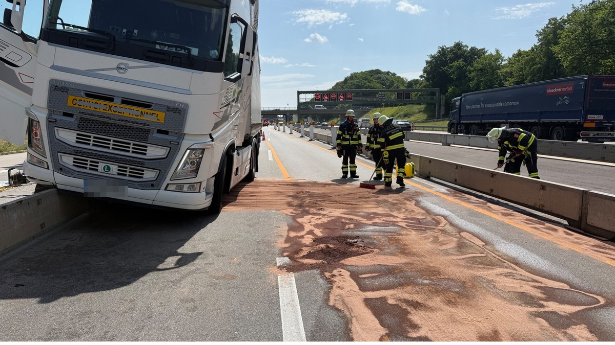 FW-M: Dieseltank aufgerissen (Autobahn A96) - Foto: presseportal.de
