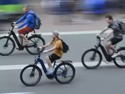 E-Bikes holen schnell auf: Schon 18 Prozent der Fahrräder in Deutschland haben einen Motor. (Archivbild) - Foto: Arne Dedert/dpa