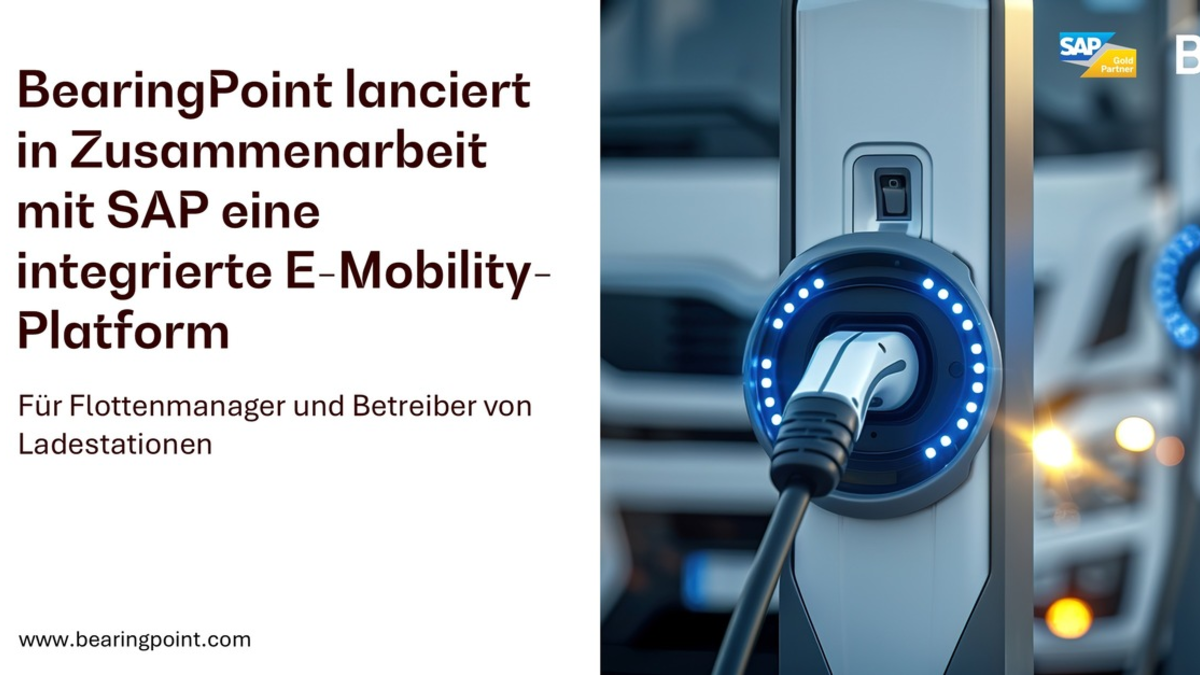 BearingPoint bringt in Zusammenarbeit mit SAP eine integrierte E-Mobility-Plattform für Flottenmanager und Betreiber von Ladestationen auf den Markt - Foto: presseportal.de