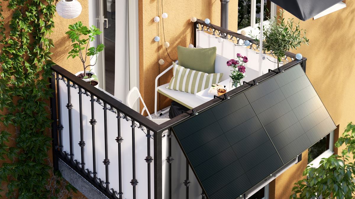 Solarstrom für alle: IKEA bringt die Energiewende für ab 1.229 Euro auf den Balkon - Foto: presseportal.de