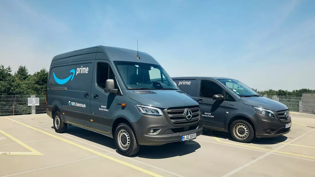Amazon erweitert sein europäisches Transportnetzwerk um rund 5.000 Elektro-Transporter von Mercedes-Benz Vans - Bild: presseportal.de