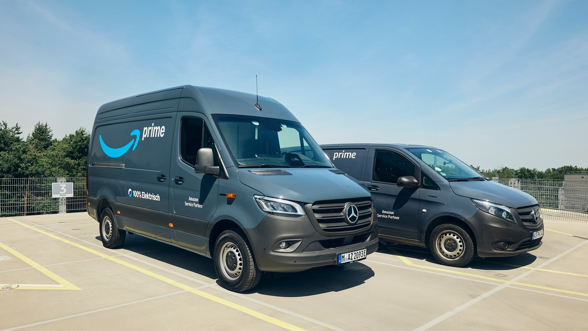 Amazon erweitert sein europäisches Transportnetzwerk um rund 5.000 Elektro-Transporter von Mercedes-Benz Vans - Foto: presseportal.de