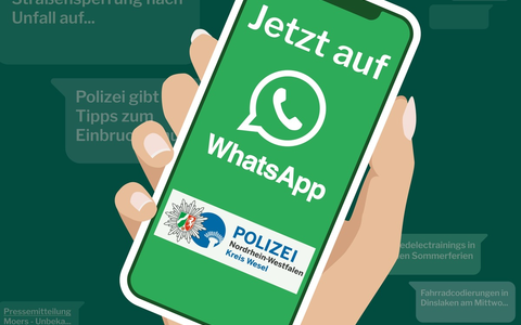 POL-WES: Wesel- Kreispolizeibehörde Wesel jetzt mit eigenem WhatsApp-Kanal - Foto: presseportal.de