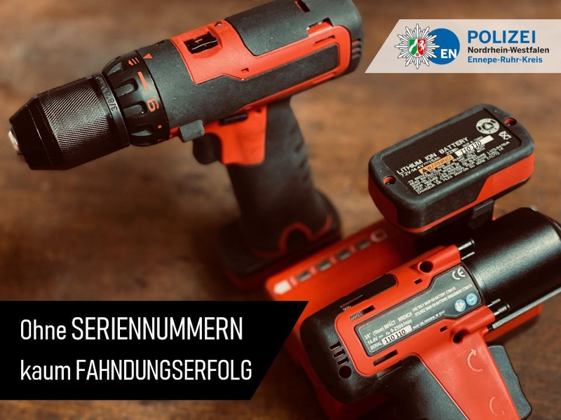 POL-EN: Sprockhövel: Werkzeug aus Transporter gestohlen- Individualnummer vorhanden ? - Foto: presseportal.de