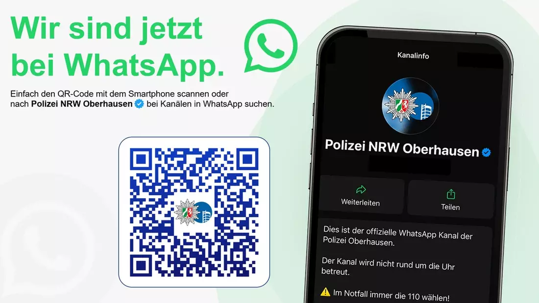 POL-OB: Polizei Oberhausen startet offiziellen WhatsApp-Kanal - Bild: presseportal.de