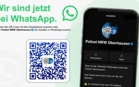 POL-OB: Polizei Oberhausen startet offiziellen WhatsApp-Kanal - Foto: presseportal.de