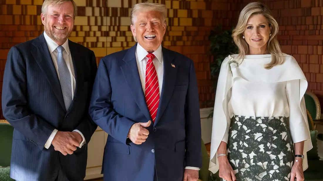 Nach dem gemeinsamen Dinner frühstückte Donald Trump auch mit dem Königspaar. - Bild: Frank van Beek/Pool ANP/AP/dpa