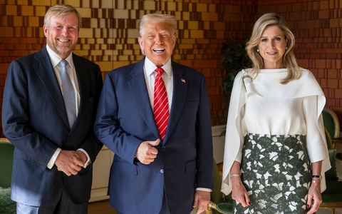 Nach dem gemeinsamen Dinner frühstückte Donald Trump auch mit dem Königspaar. - Foto: Frank van Beek/Pool ANP/AP/dpa Nach dem gemeinsamen Dinner frühstückte Donald Trump auch mit dem Königspaar. - Foto: Frank van Beek/Pool ANP/AP/dpa