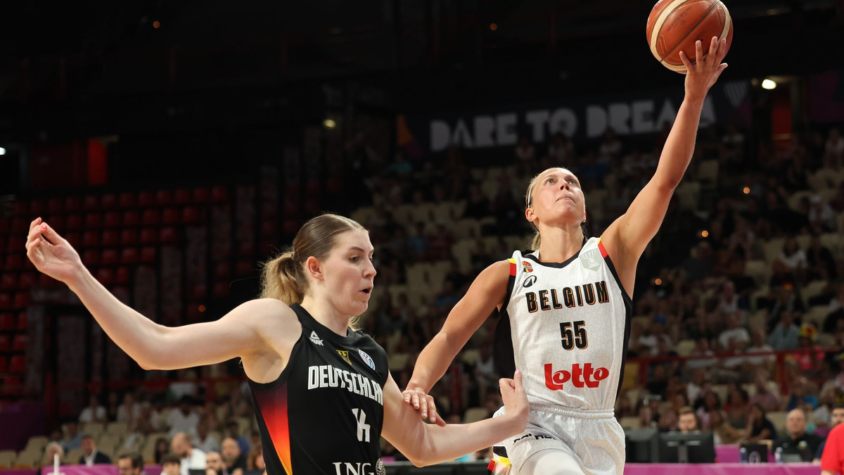 Luisa Geiselsöder und die deutschen Basketballerinnen sind gegen Belgien ohne Chance. - Foto: Virginie Lefour/Belga/dpa