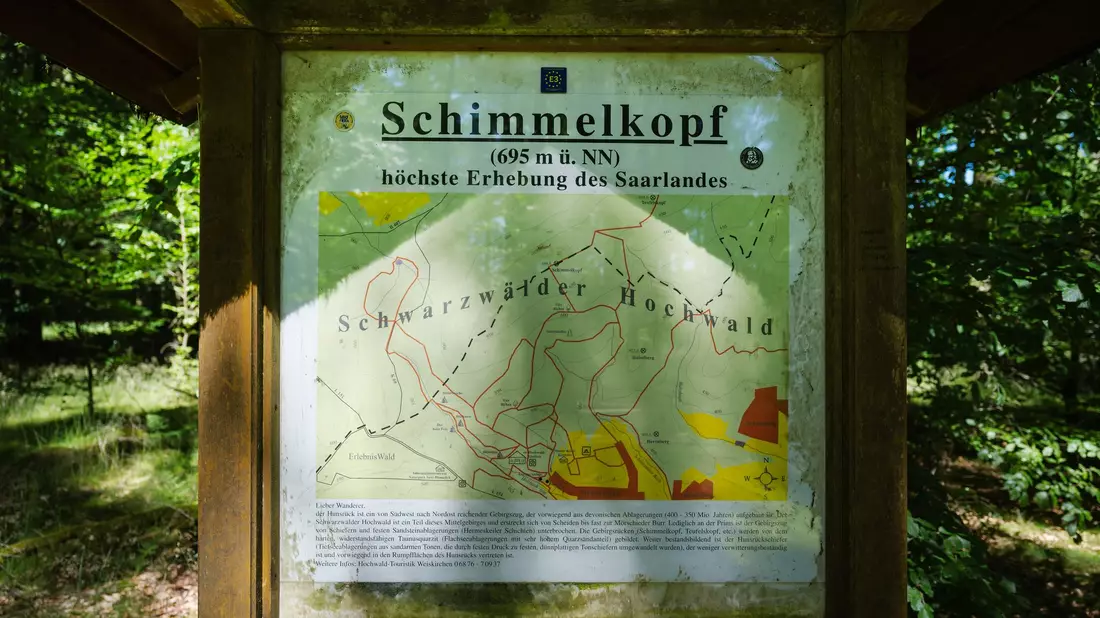 Der Schimmelkopf ist 694,8 Meter hoch, der Dollberg bei Nohfelden aber 695,4 Meter. Sechzig Zentimeter höher. - Bild: Oliver Dietze/dpa