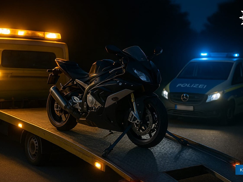 POL-OB: Verbotenes Kraftfahrzeugrennen: Motorrad sichergestellt, Ermittlungen eingeleitet - Foto: presseportal.de