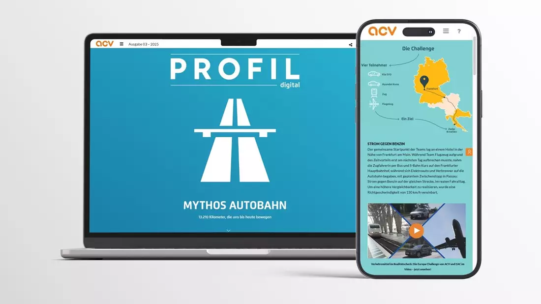 Neue Ausgabe der ACV PROFIL: Mythos Autobahn - Bild: presseportal.de