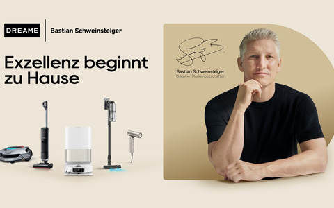 Von der Mittellinie ins Wohnzimmer: Bastian Schweinsteiger wird Markenbotschafter von Dreame Eine legendäre Partnerschaft für das smarte Zuhause der Zukunft - Foto: presseportal.de