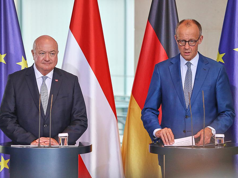 Christian Stocker und Friedrich Merz am 27.06.2025 - Foto: über dts Nachrichtenagentur