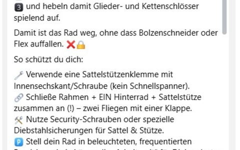 POL-GÖ: (212/2025) Fahrraddiebstähle in Göttingen: Kontrollen, Prävention bei Social Media und Infotische - Eine Zwischenbilanz - Foto: presseportal.de