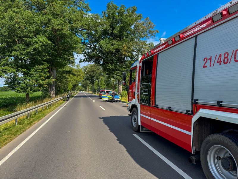 FW Flotwedel: Zwei parallele Einsätze beschäftigen die Feuerwehren bei Eicklingen - Foto: presseportal.de