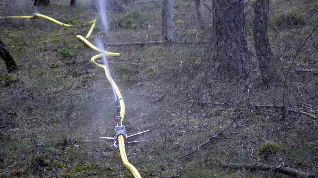 FW Lüchow-Dannenberg: +++ Waldbrandübung in Lüchow-Dannenberg +++ Feldbrand bei Clenze breitet sich aus +++ Insgesamt 8ha Waldgebiet betroffen +++ Feuerwehr hat Probleme mit engen und zugewachsenen Wegen +++ - Bild: presseportal.de