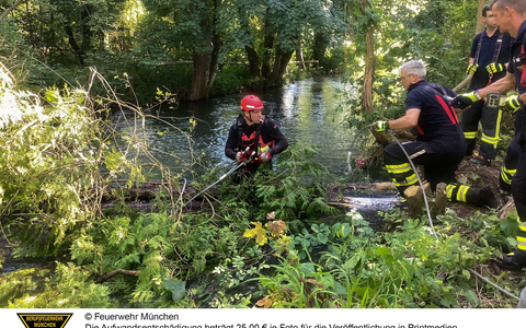 FW-M: Gefahr im Auer Mühlbach beseitigt (Thalkirchen) - Foto: presseportal.de
