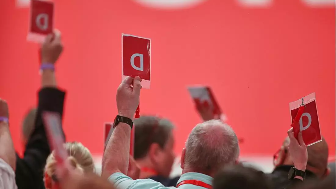 Abstimmung auf SPD-Parteitag am 28.06.2025 - Bild: über dts Nachrichtenagentur