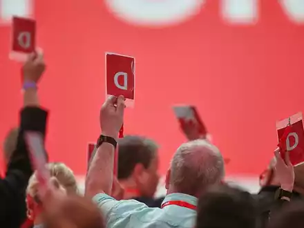 Abstimmung auf SPD-Parteitag am 28.06.2025 - Foto: über dts Nachrichtenagentur