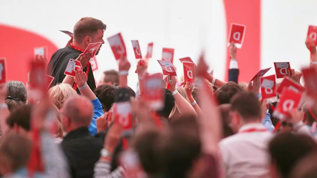 Abstimmung auf SPD-Parteitag am 29.06.2025 - Bild: über dts Nachrichtenagentur