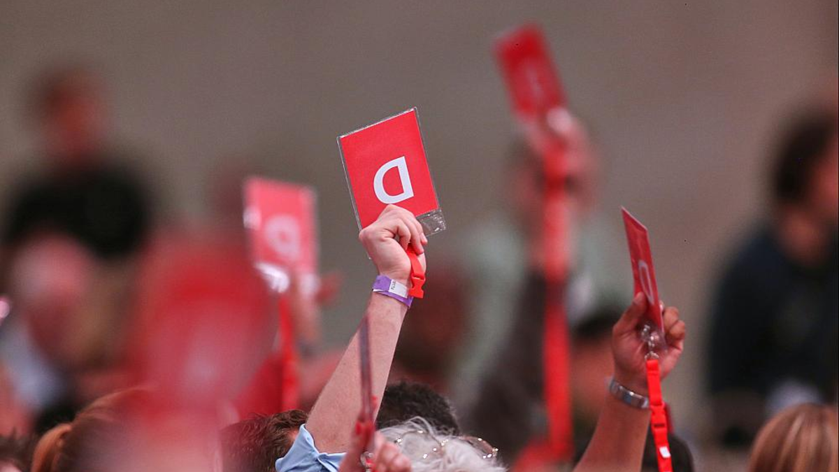 Abstimmung auf SPD-Parteitag im Juni 2025 - Foto: über dts Nachrichtenagentur