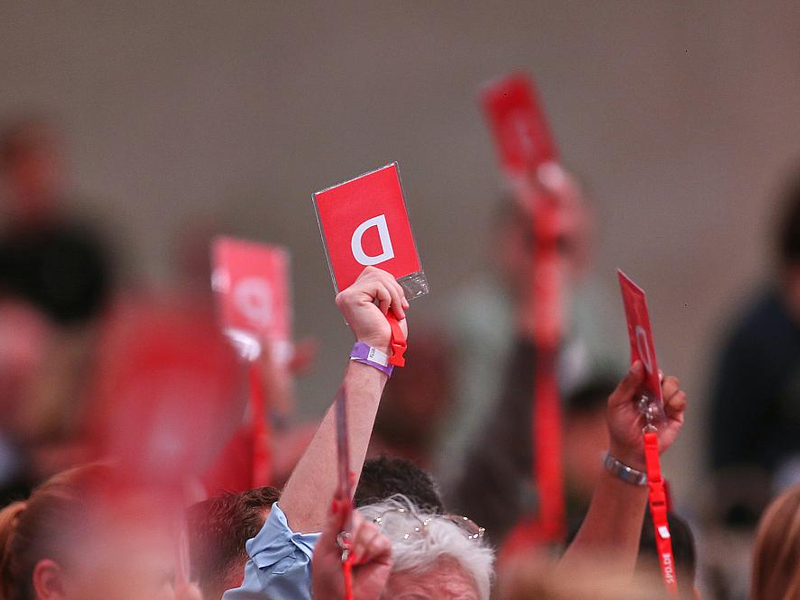 Abstimmung auf SPD-Parteitag im Juni 2025 - Foto: über dts Nachrichtenagentur