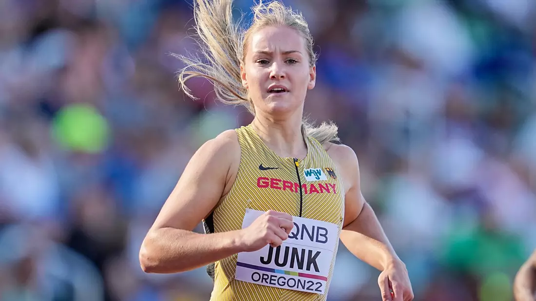 Sophia Junk verbesserte ihre persönliche Bestmarke über die 200 Meter bei der Team-EM in Madrid um 0,34 Sekunden. - Bild: Michael Kappeler/dpa