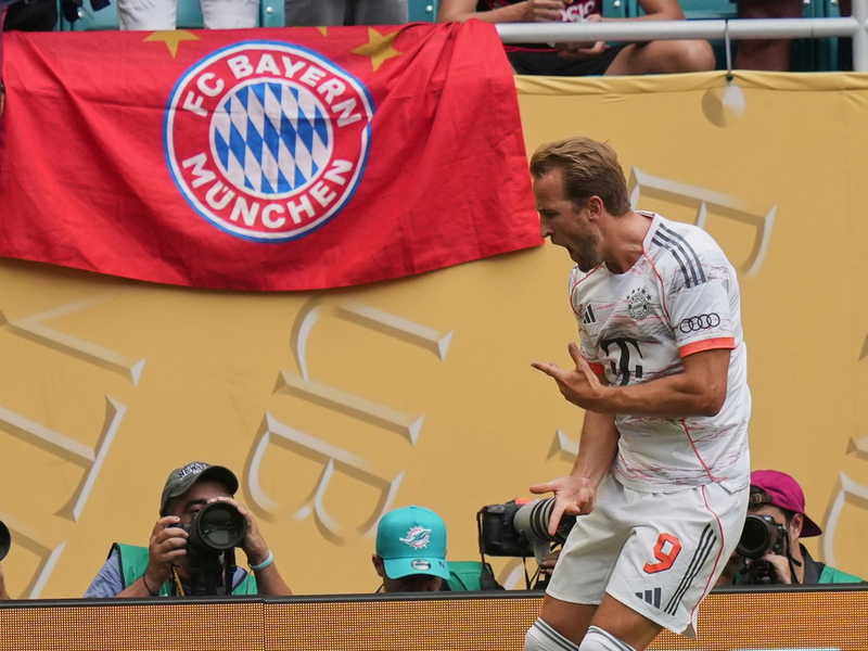 Wird Harry Kane, hier beim Torjubel gegen Flamengo im Achtelfinale, auch gegen Paris Saint-Germain zum Matchwinner?  - Foto: Lynne Sladky/AP/dpa