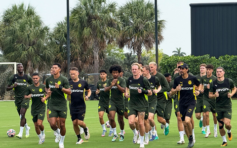 Auf das Achtelfinale bereitete sich Borussia Dortmund noch in Florida vor - Foto: Carsten Lappe/dpa