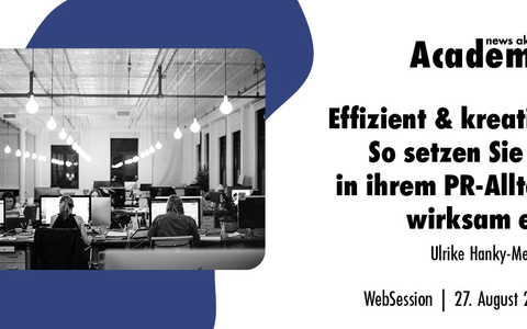 Effizient & kreativ: So setzen Sie KI in Ihrem PR-Alltag wirksam ein / Ein Webinar in der Academy von news aktuell - Foto: presseportal.de Effizient & kreativ: So setzen Sie KI in Ihrem PR-Alltag wirksam ein / Ein Webinar in der Academy von news aktuell - Foto: presseportal.de