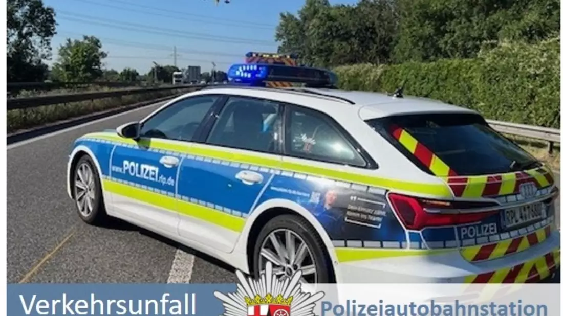 POL-PDNW: Polizeiautobahnstation Ruchheim - Eine schwerverletzte Person nach Verkehrsunfall auf der A 61 - Bild: presseportal.de