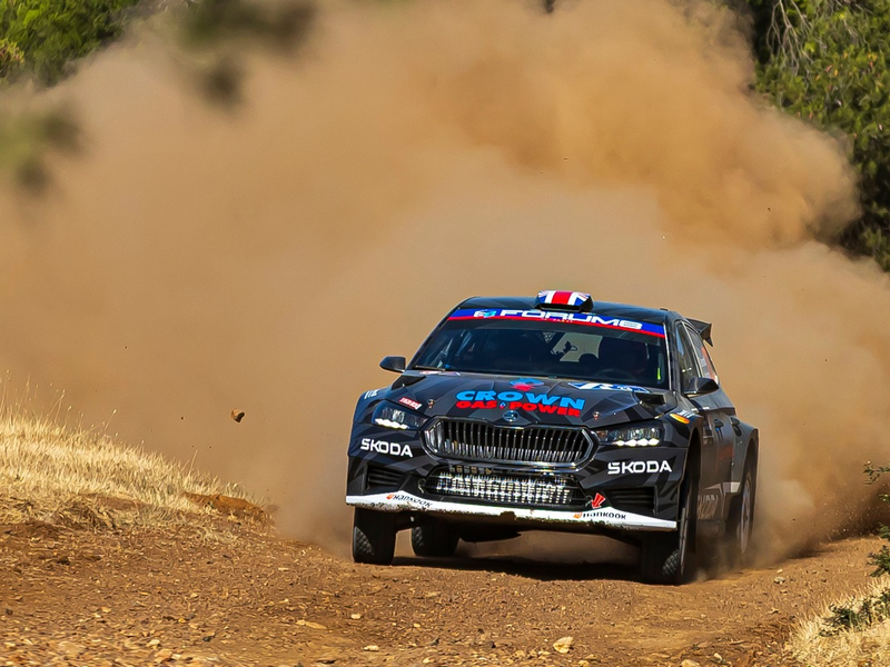 Akropolis-Rallye Griechenland: Gus Greensmith fährt Škoda Fabia RS Rally2 auf Platz zwei in der WRC2 - Foto: presseportal.de